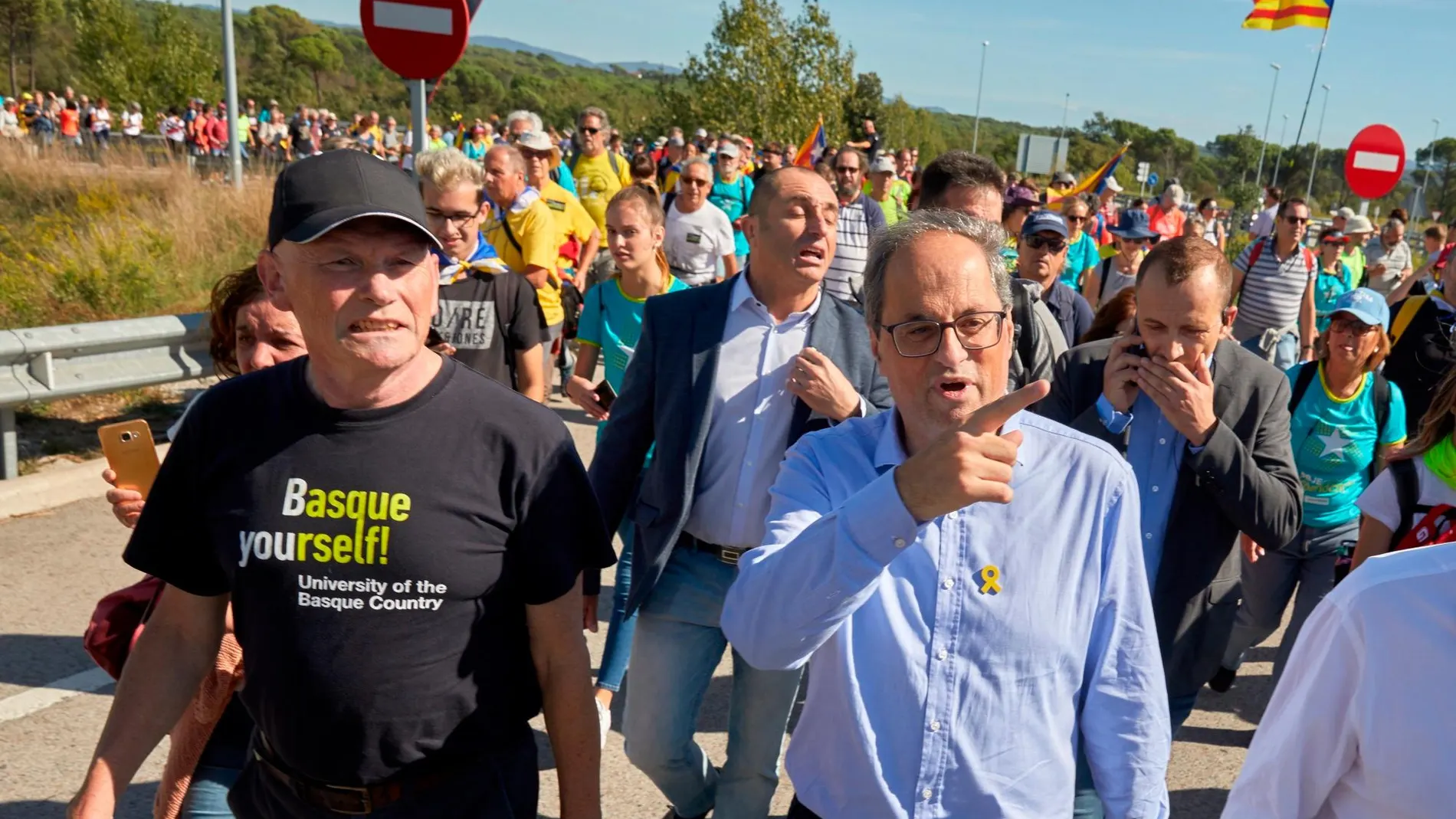 Torra acudió el jueves a una de las manifestaciones convocadas por entidades independentistas