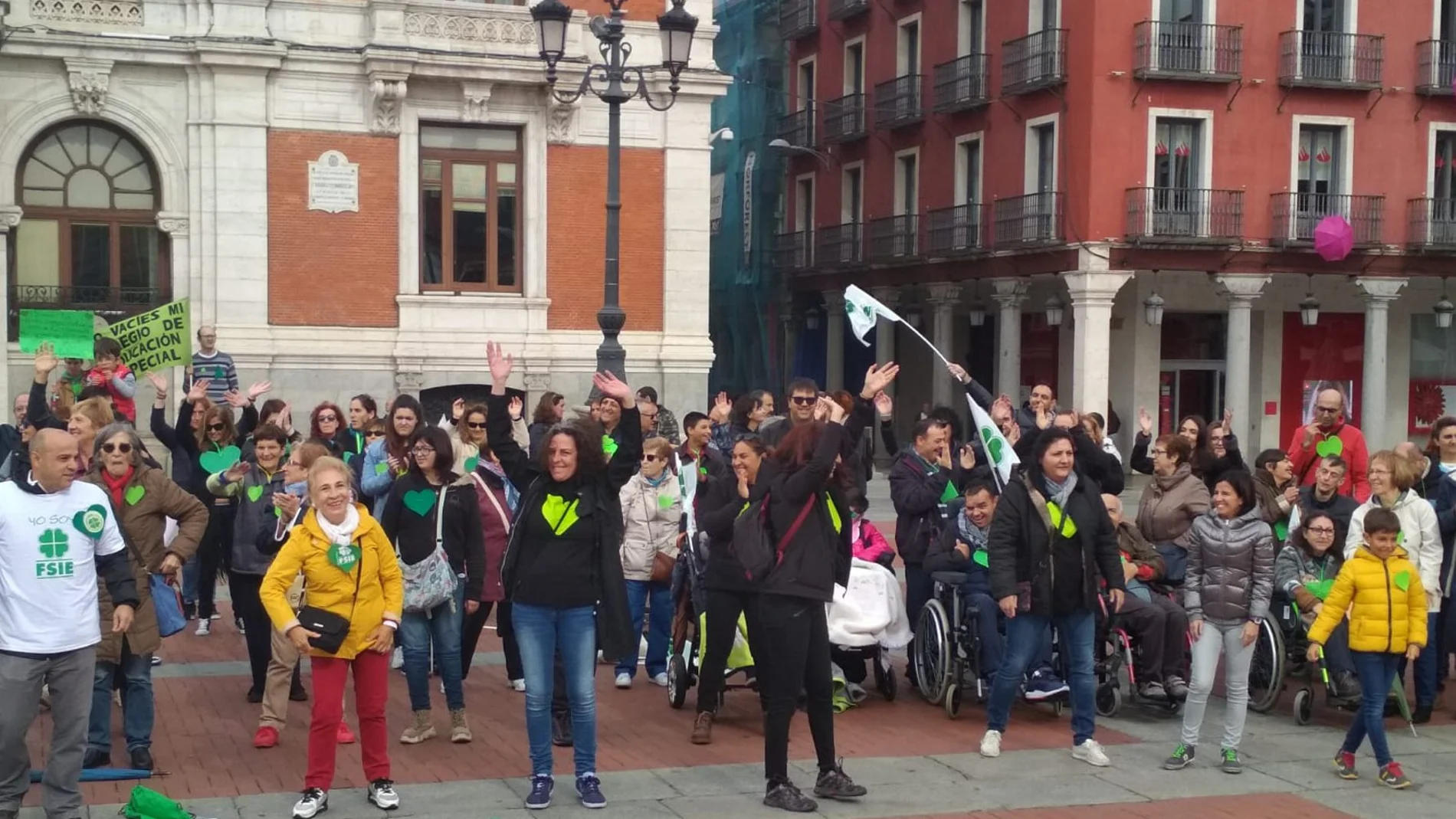 Concentración celebrada en la Plaza Mayor de Valladolid