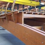 El puente se construye en Asturias, en la empresa Media Madera Ingenieros Consultores, y tendrá una longitud de 270 metros / Foto: La Razón