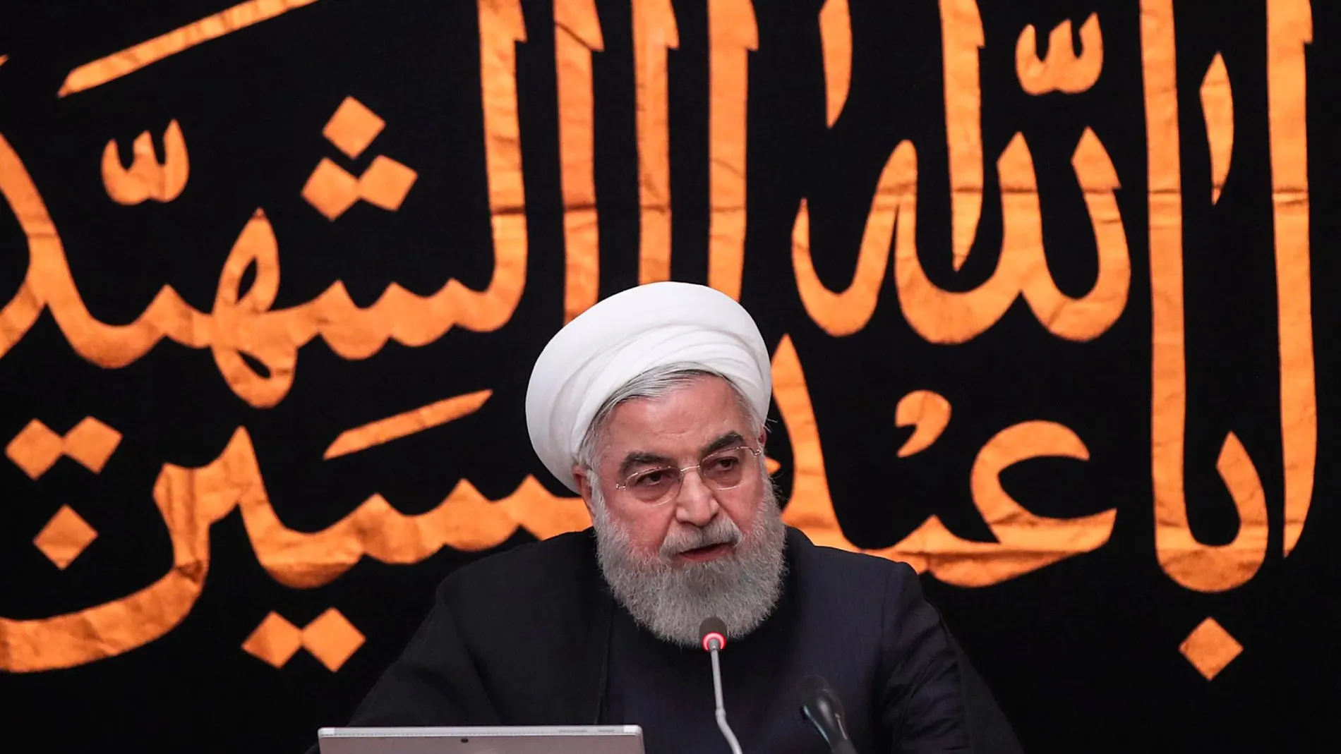 El presidente iraní, Hasan Rohani, en la reunión de su Gabinete