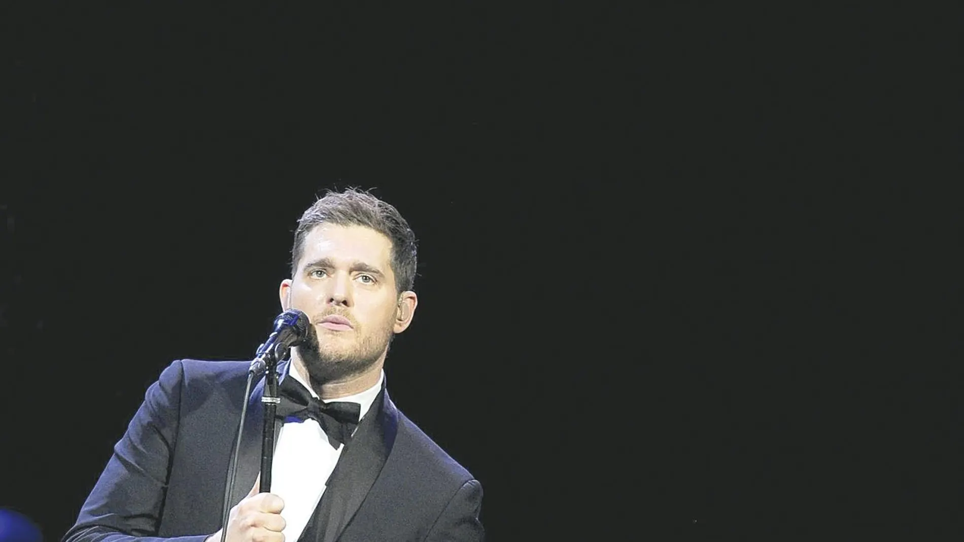 Michael Bublé en una reciente actuación en Estados Unidos, donde arrancó su gira de regreso