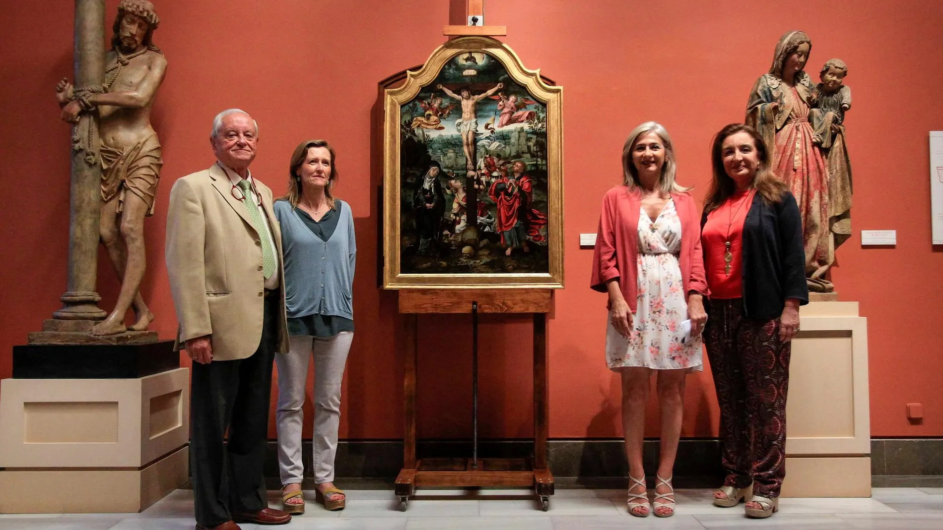 La consejera de Cultura y Patrimonio Histórico, Patricia del Pozo (segunda por la derecha), en el Museo de Bellas Artes de Sevilla / Foto: Manuel Olmedo