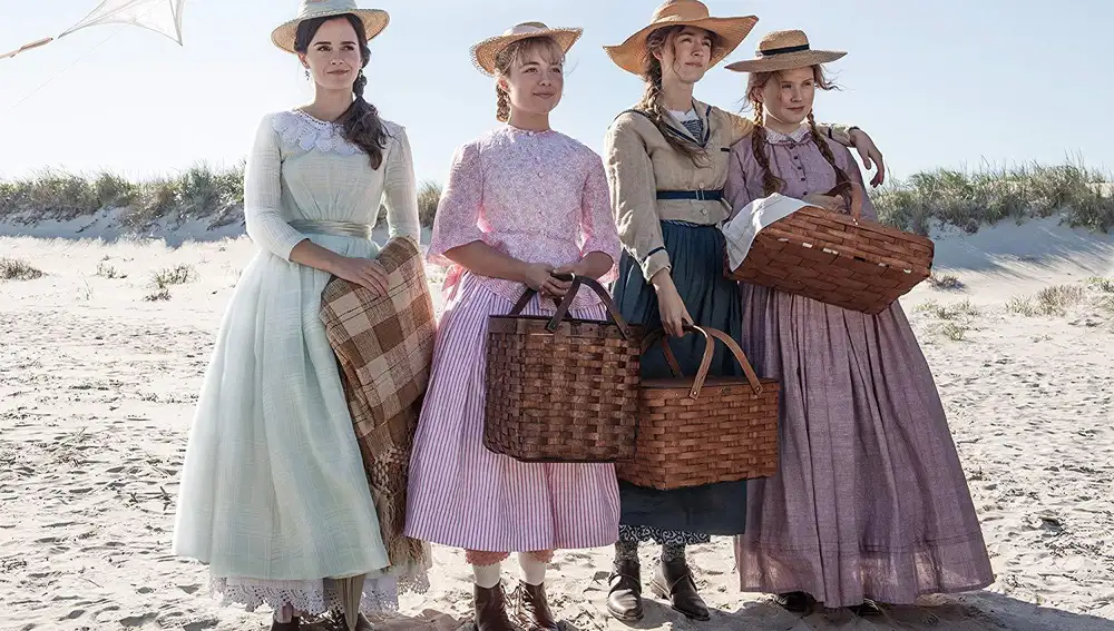 Emma Watson, Florence Pugh, Saoirse Ronan y Eliza Scanlen, en "Mujercitas"