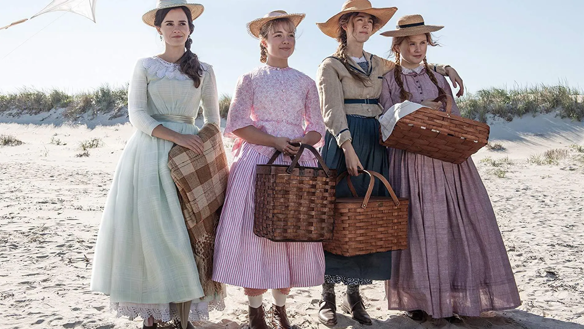 Emma Watson, Florence Pugh, Saoirse Ronan y Eliza Scanlen, en "Mujercitas"