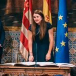 La nueva consellera de Agricultura, Mireia Mollà, el pasado lunes durante su juramento en el cargo