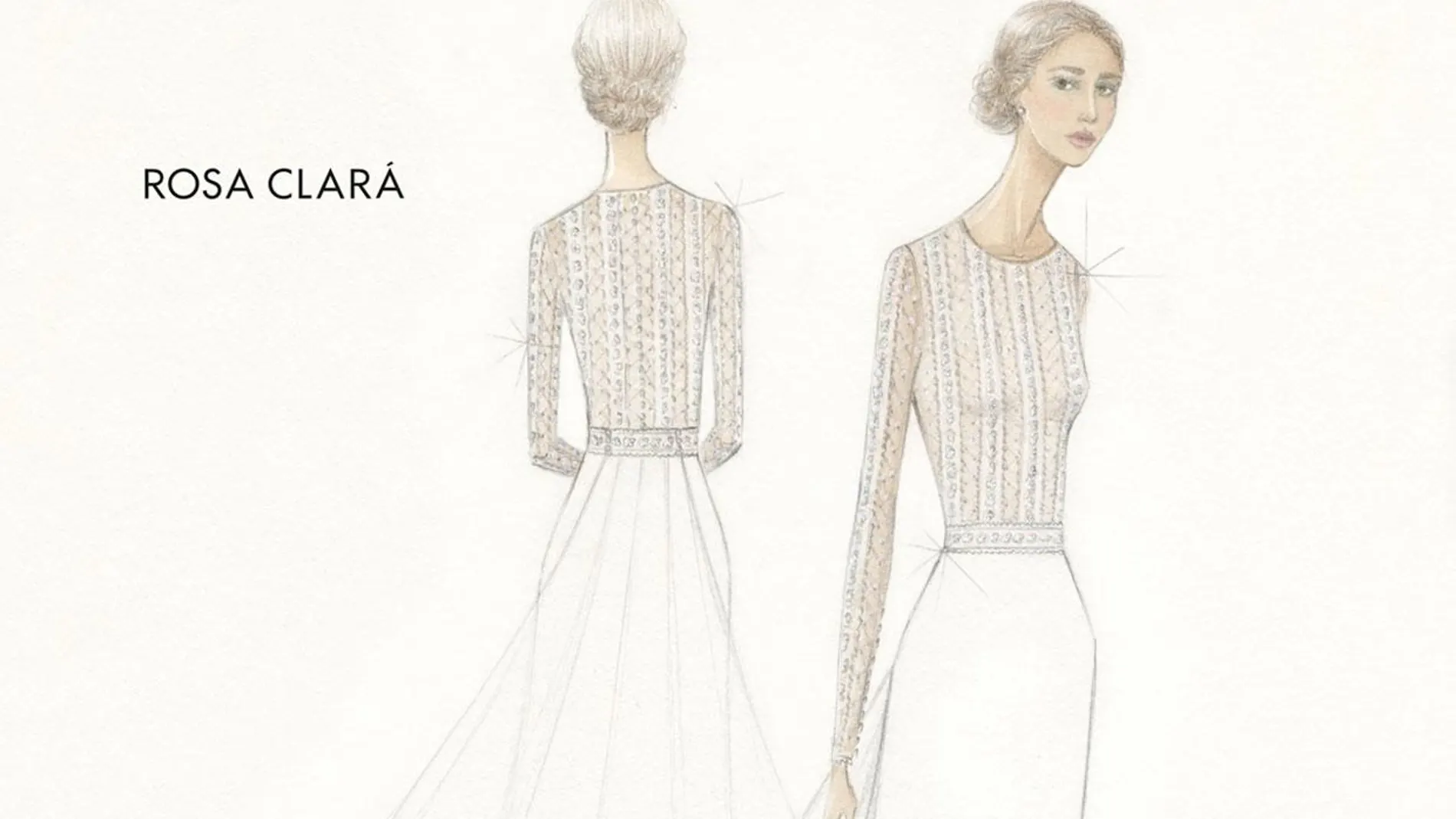 Así es el vestido de novia de Mery Perelló diseñado por Rosa Clará
