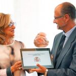 El presidente de las Cortes, Luis Fuentes, recibe a la fiscal superior de Castilla y León, María Lourdes Rodríguez Rey