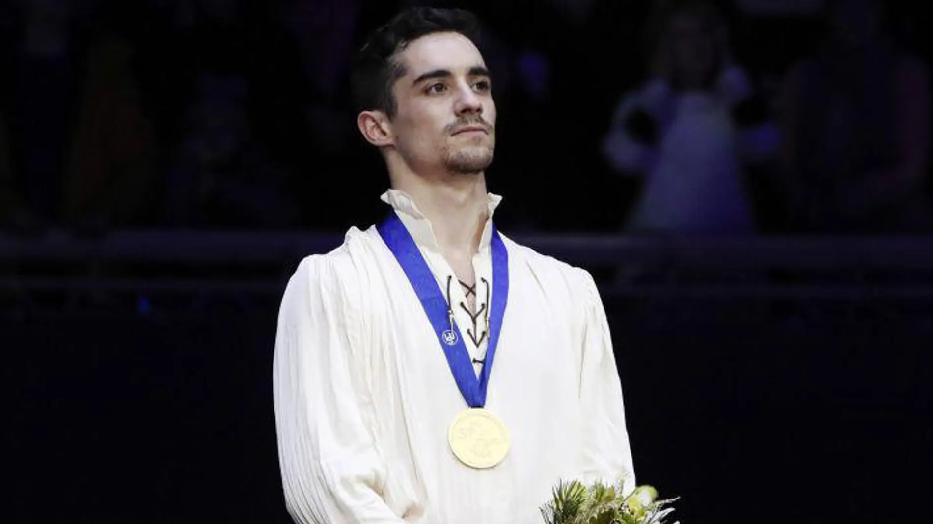 Javier Fernández, con su medalla en PyeongChang