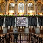Paneles de la Bolsa de Madrid