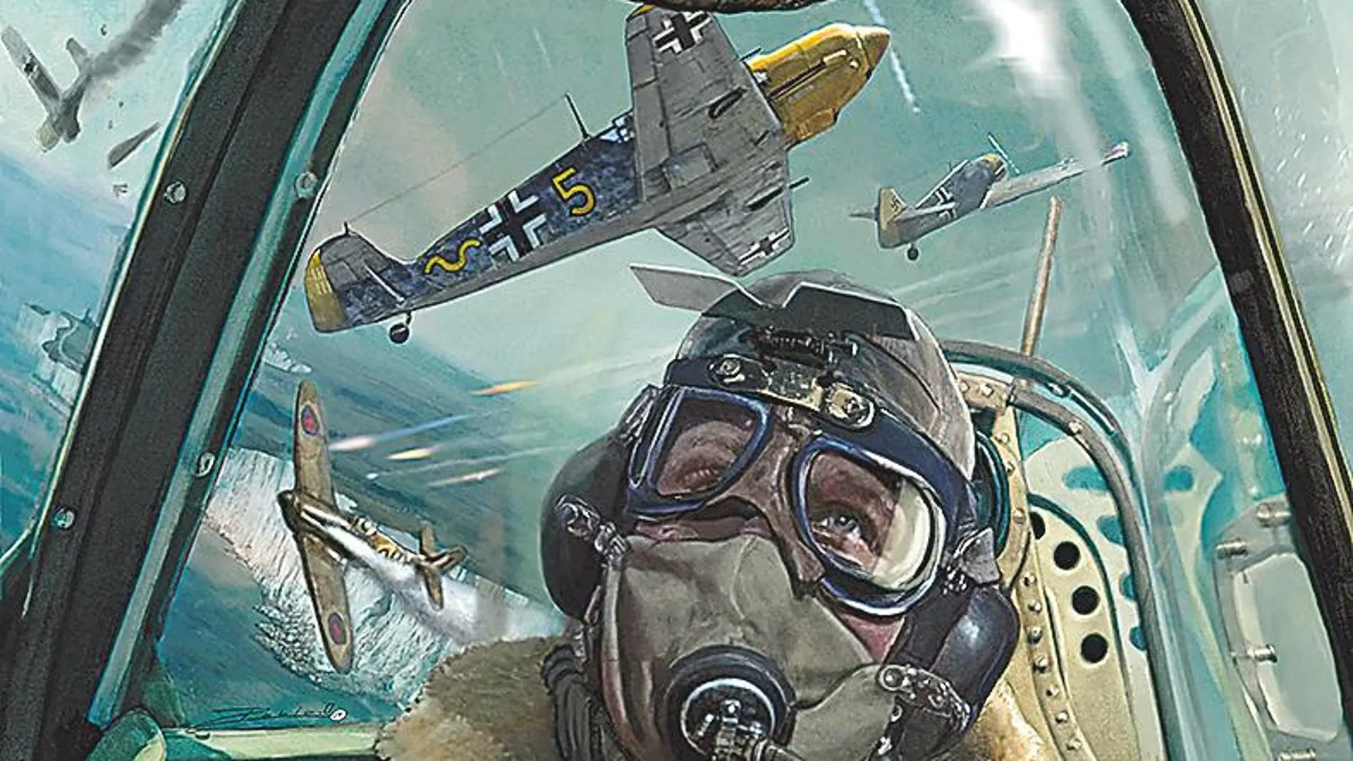 Duelo aéreo de la RAF y la Luftwaffe en los cielos de Inglaterra. © Pablo Outeiral/Desperta Ferro Ediciones