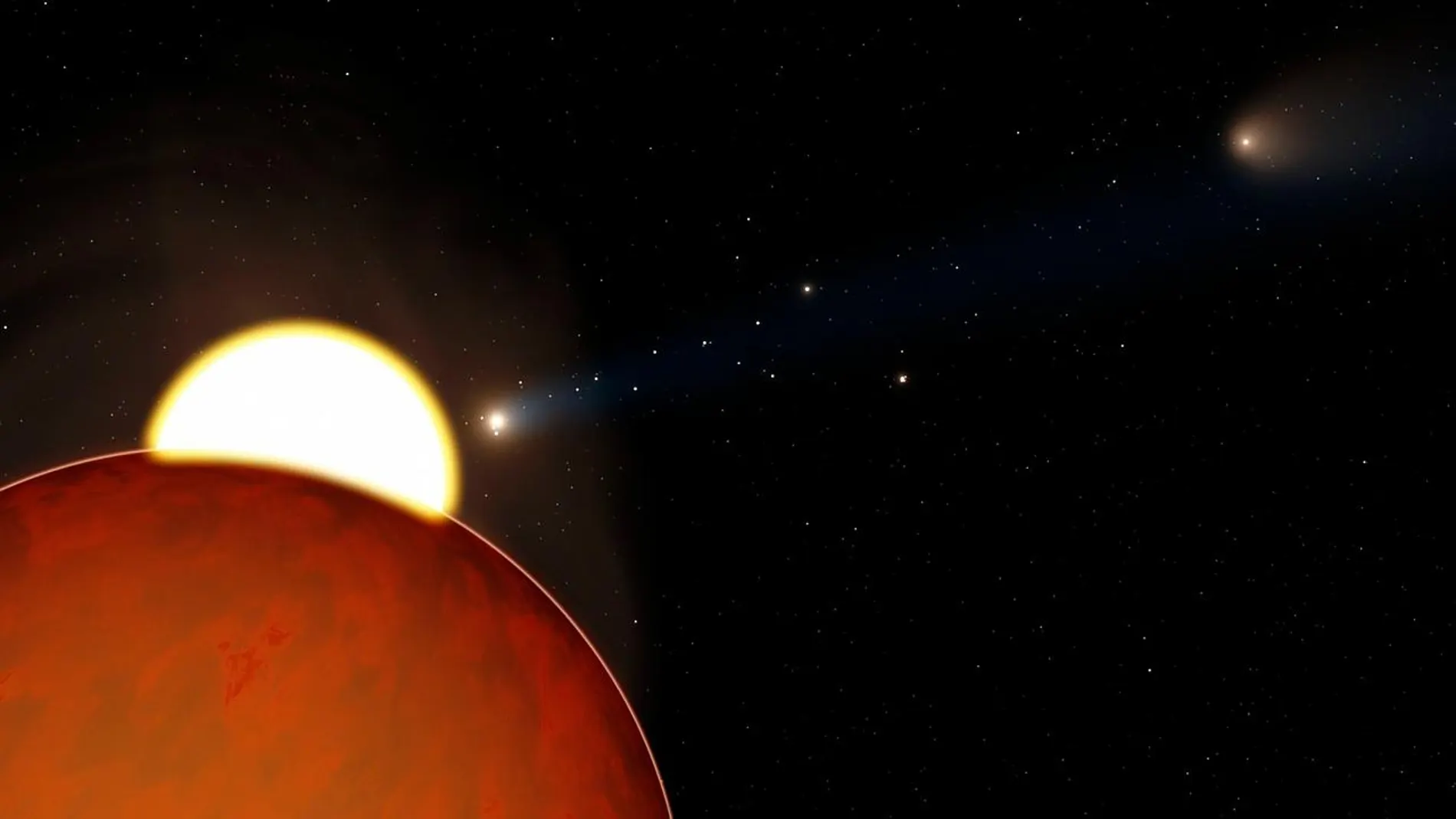 La primera confirmación de un exoplaneta orbitando una estrella similar al sol fue en 1995