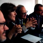 Artur Mas en una reunión con dirigentes de JxCAT