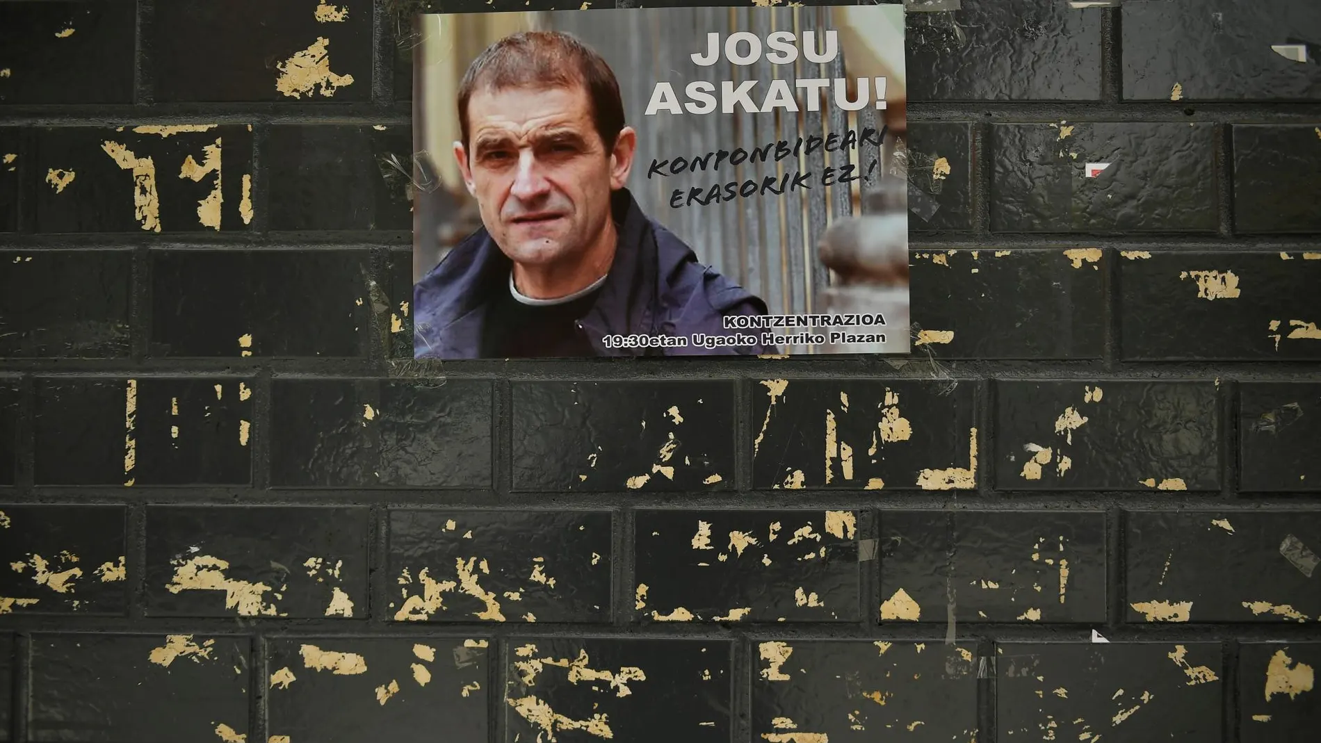 Cartel para homenajear a Josu Ternera