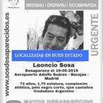 Leoncio Sosa desapareció el miércoles