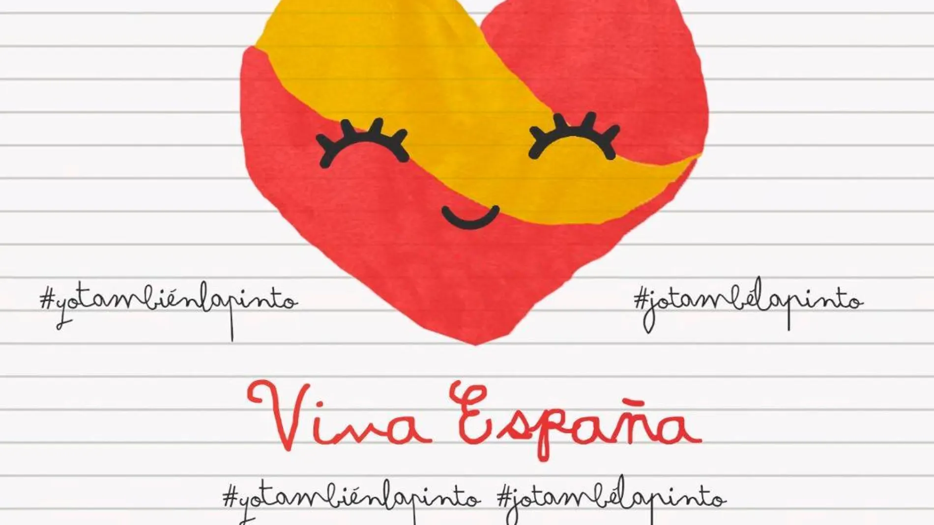 Cartel que impulsa la iniciativa #YoTambieLaPinto, en apoyo a la niña de 10 agredida por su profesora por dibujar una bandera de España