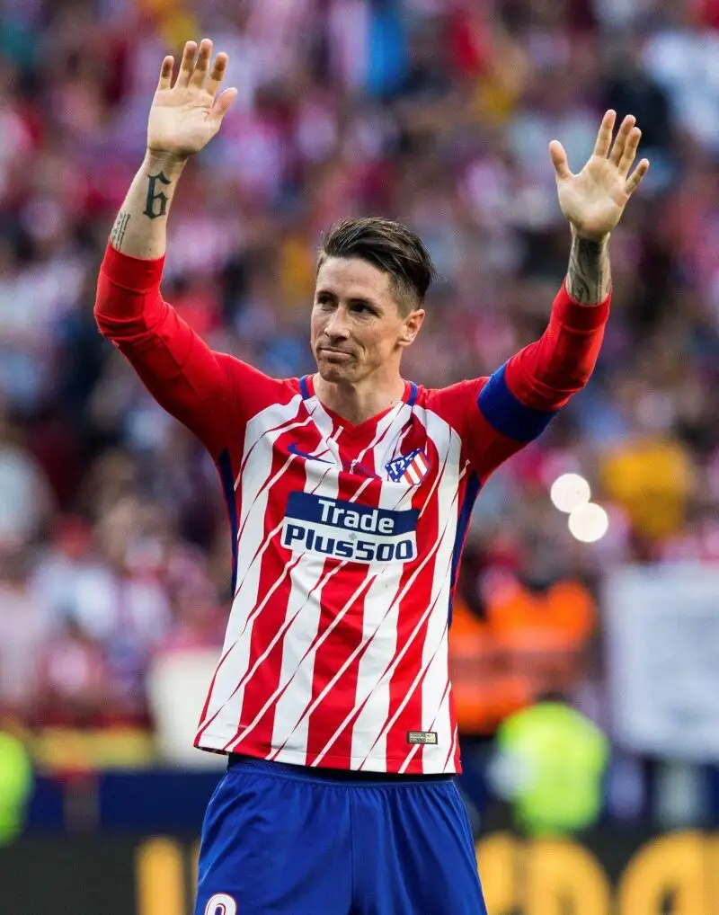 Fernando Torres, en su despedida del Atlético