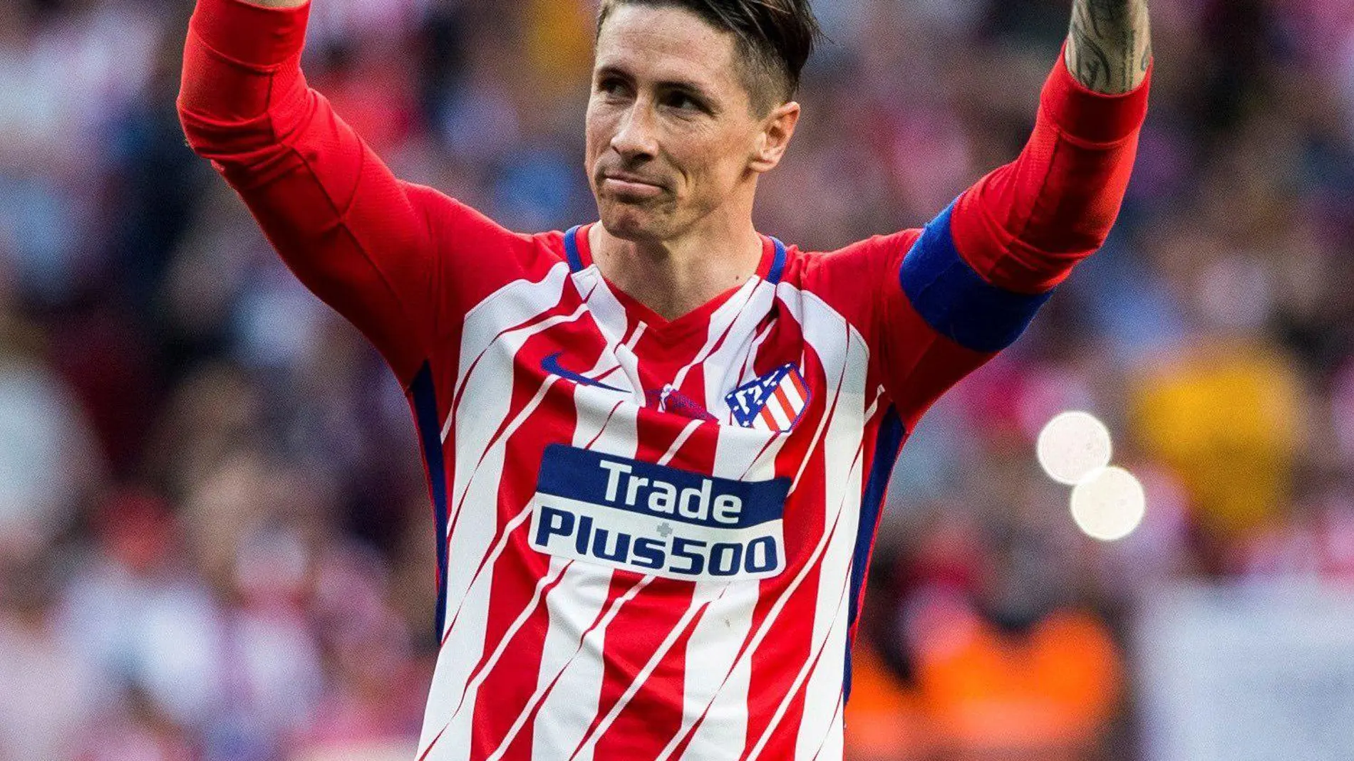 Fernando Torres, en su despedida del Atlético