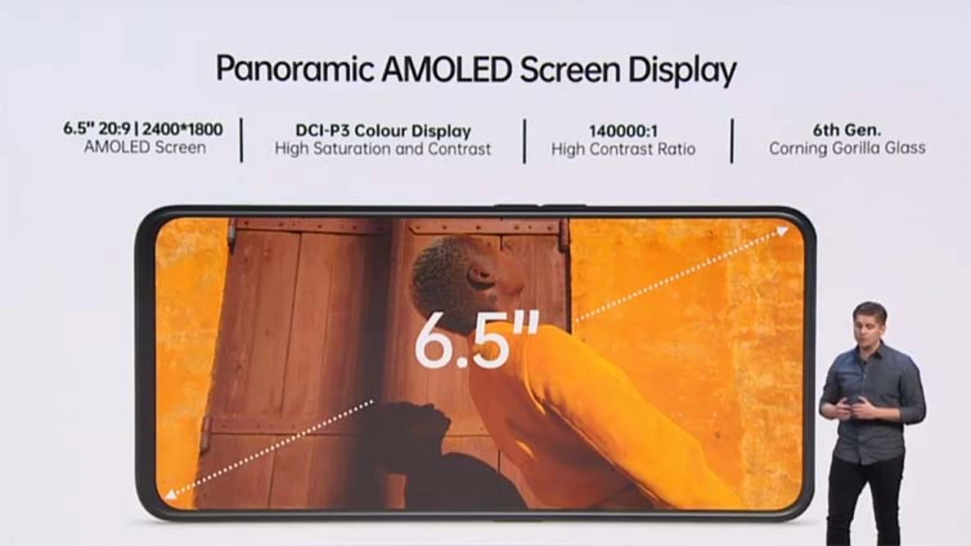 Los nuevos smartphone de la Serie Reno2 tienen una pantalla AMOLED de 6,5 pulgadas y un ratio de visión del 93%.