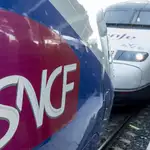 Un tren de SNCF, junto a uno de Renfe