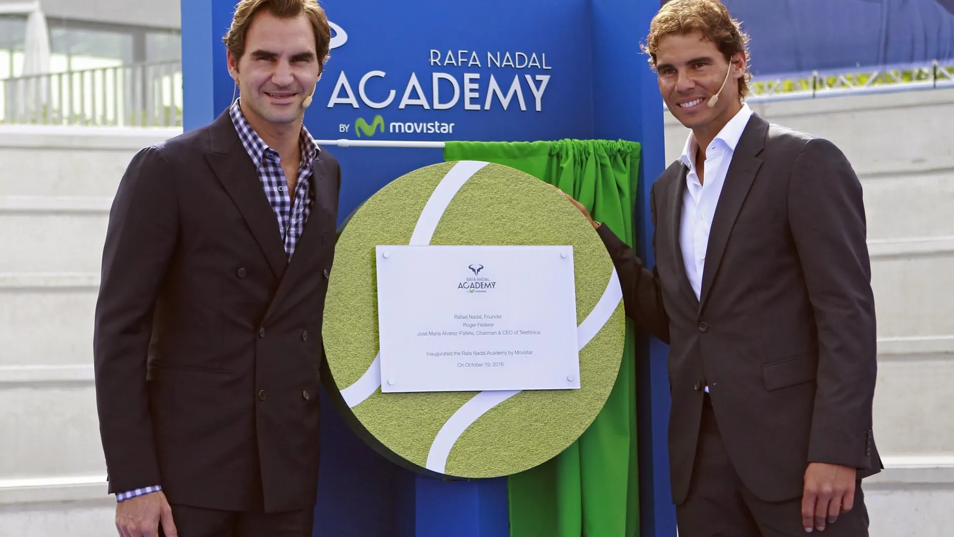 Federer y Nadal, en la inauguración de la Academia de Rafa