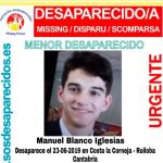 Imagen del joven desaparecido /SOS Desaparecidos