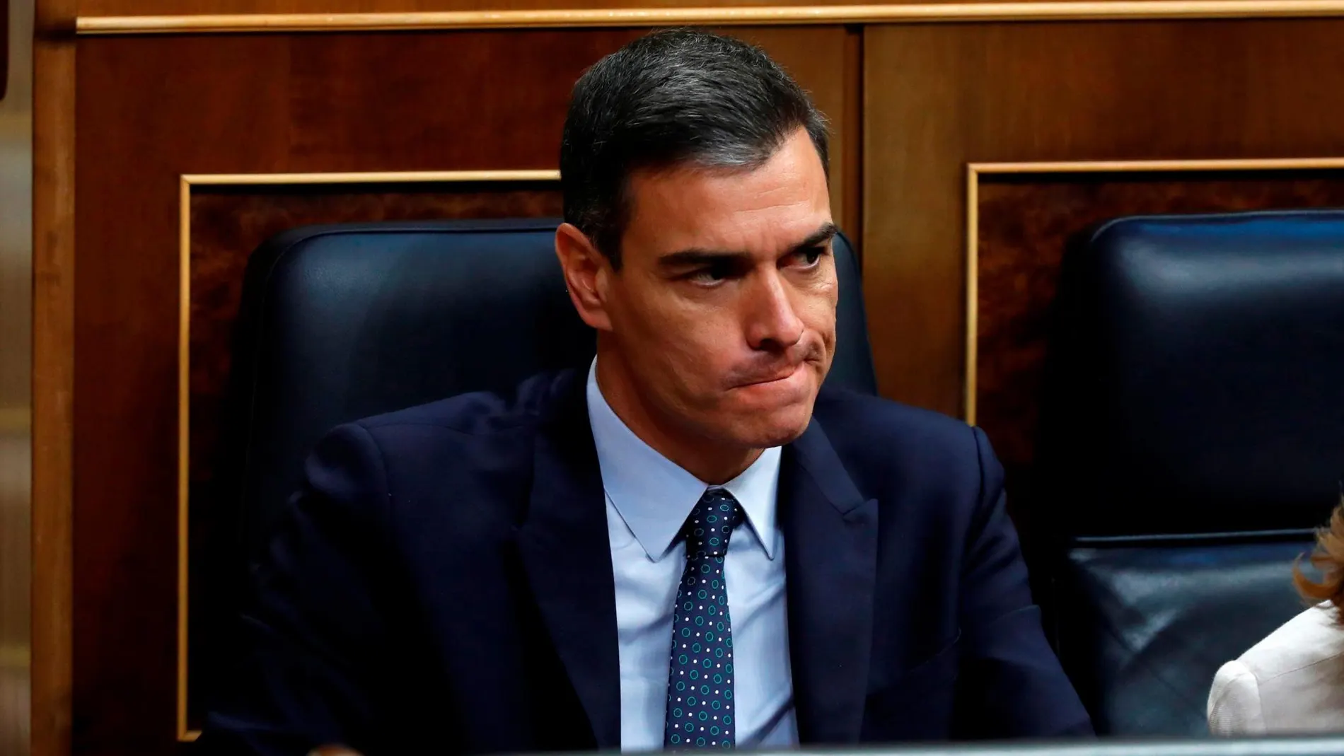 Pedro Sánchez durante la votación para investirle como presidente de Gobierno