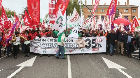 Concentración de empleados públicos por las 35 horas semanales