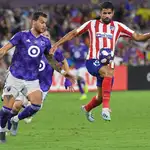 Diego Costa controla un balón en el amistoso ante el MLS All Stars