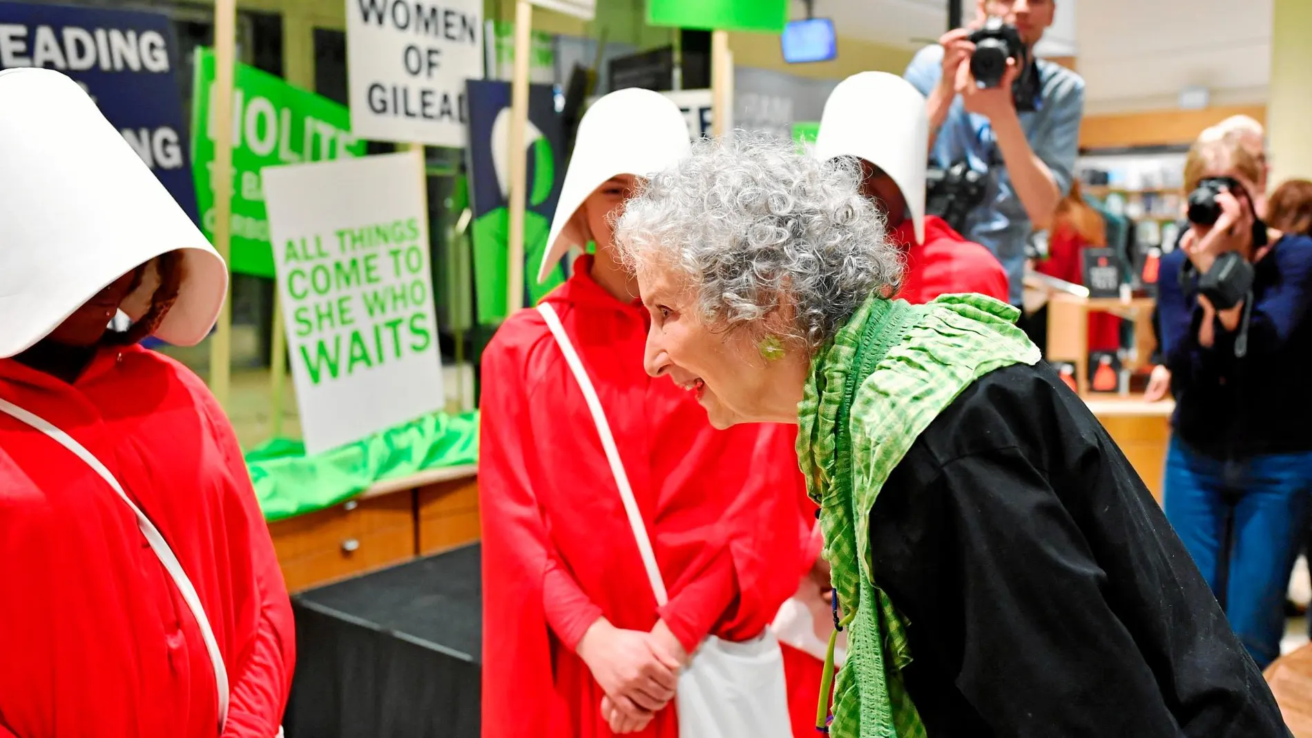 Margaret Atwood, durante el lanzamiento de «Los Testamentos»