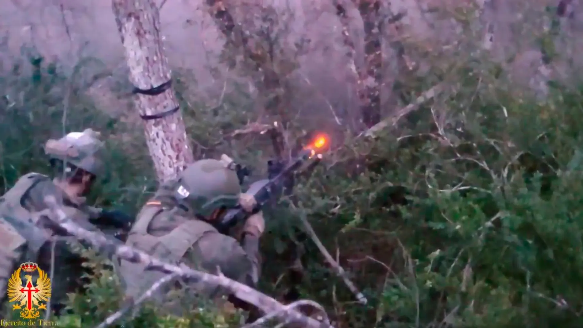 Captura del vídeo publicado por el Ejército de Tierra español / Twitter