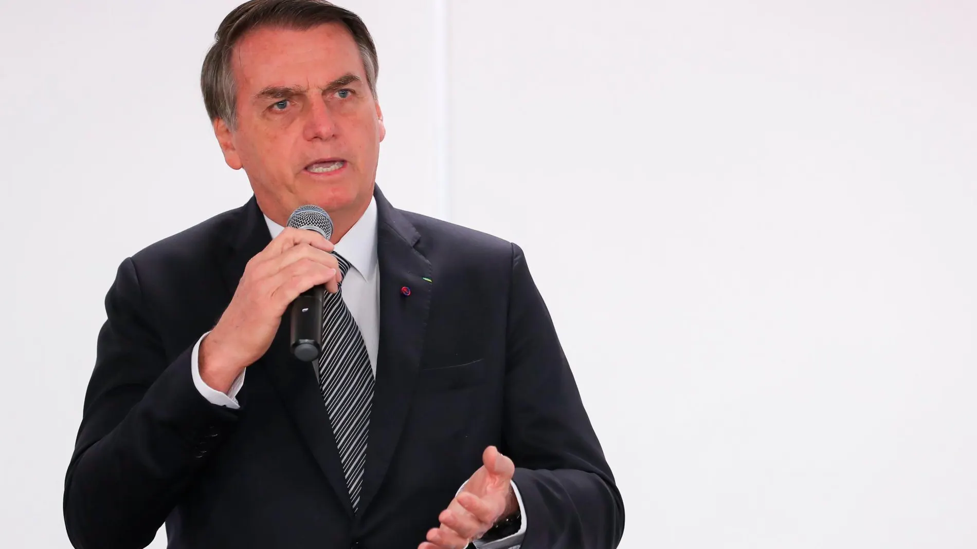 Jair Bolsonaro durante el Día de los Soldados