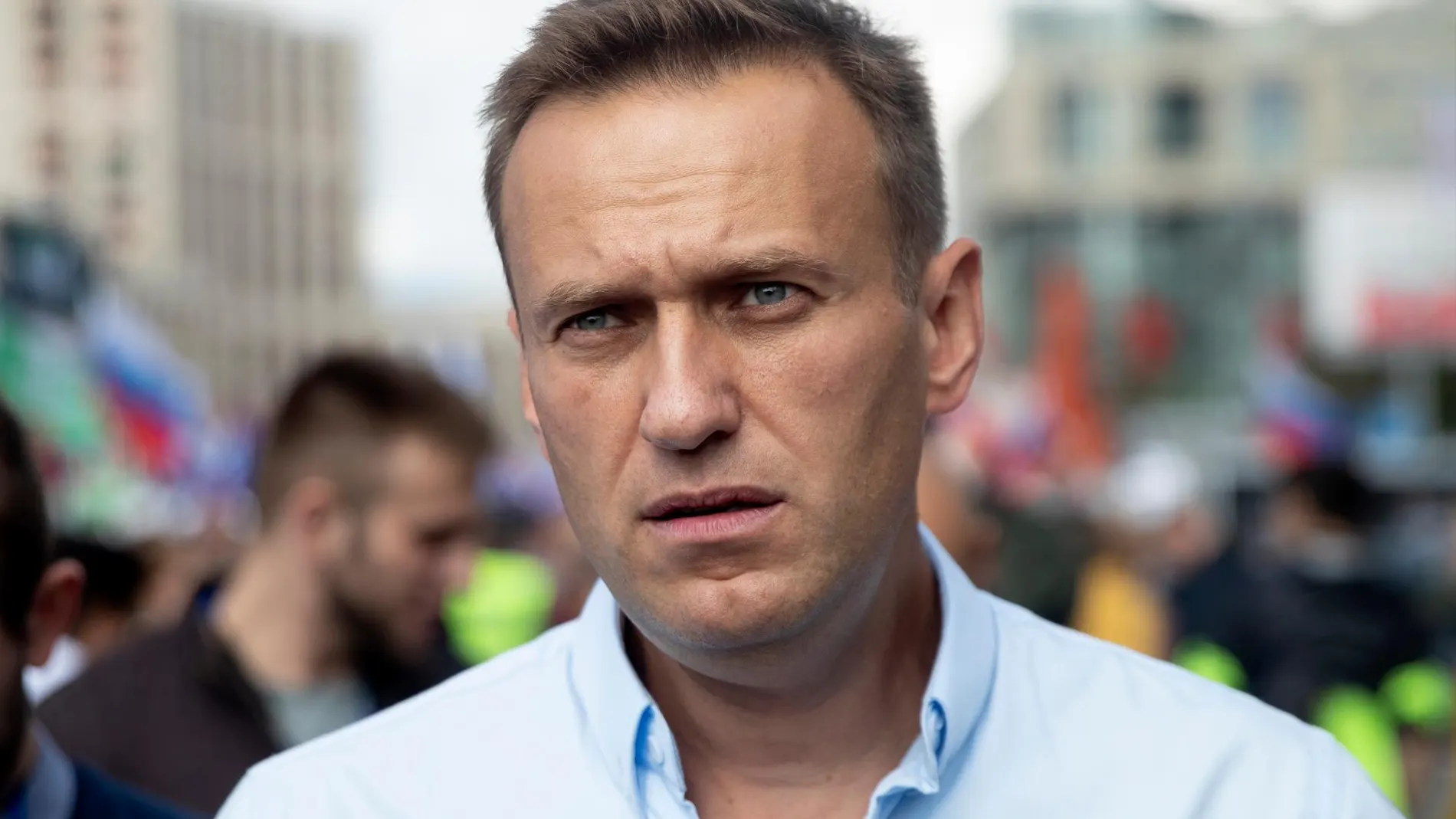El líder de la oposición rusa, Alexei Navalny, en una marcha el 20 de julio/AP