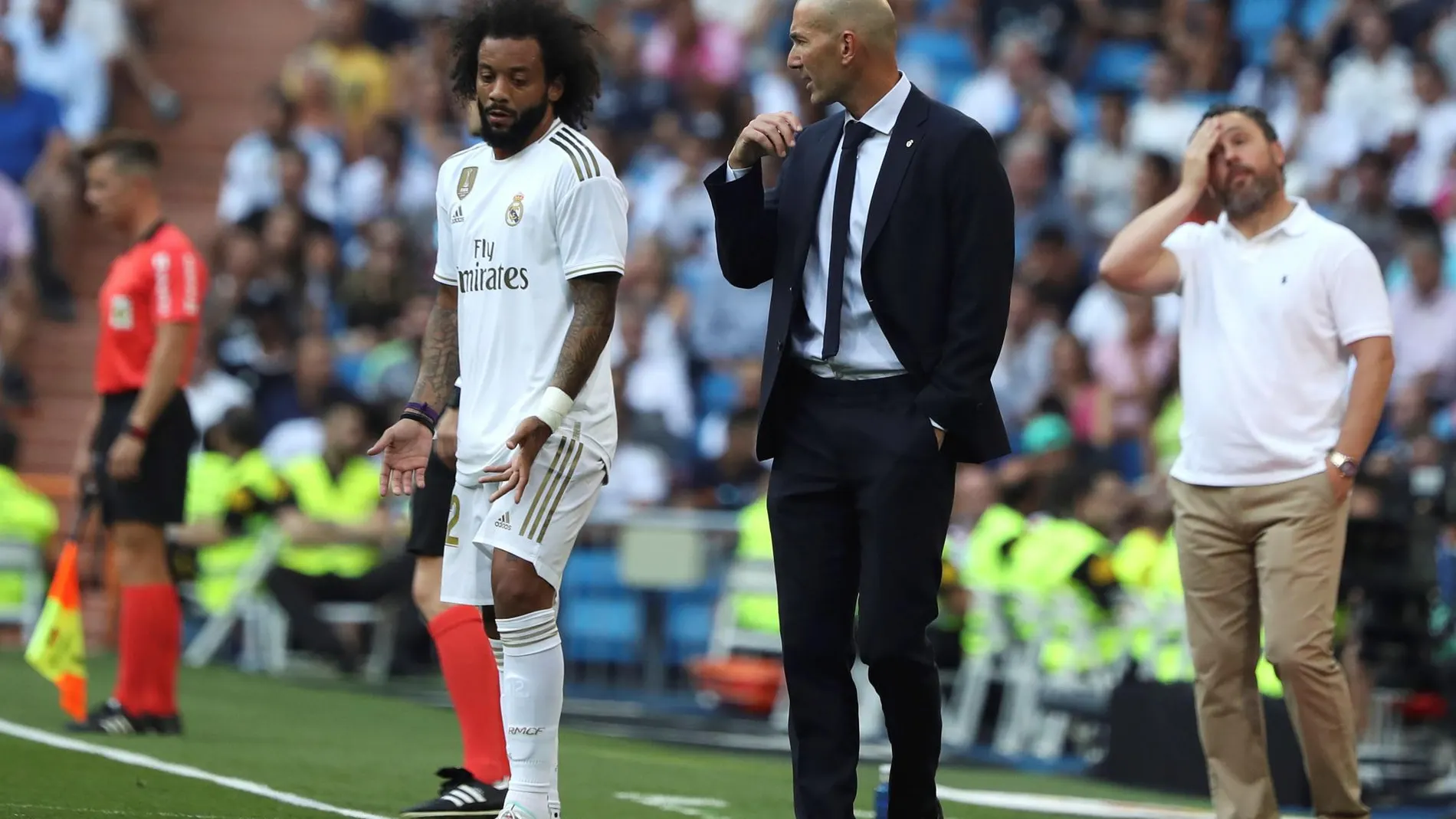 Zidane, durante el partido