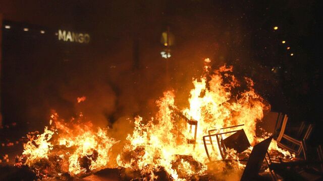 Imagen de los altercados de esta semana en Barcelona