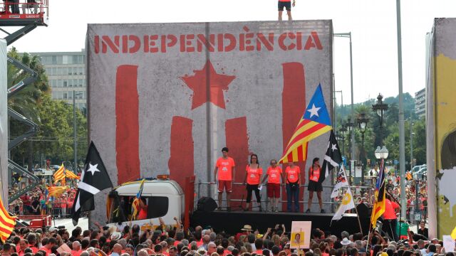 Una imagen de la Diada de 2018