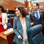 Isabel Díaz Ayuso durante su debate de investidura / Luis Díaz