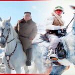Kim Jong-Un a caballo en un monte sagrado, ¿el nuevo Putin?