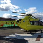 Un helicóptero medicalizado tuvo que trasladar a la mujer herida hasta Valladolid