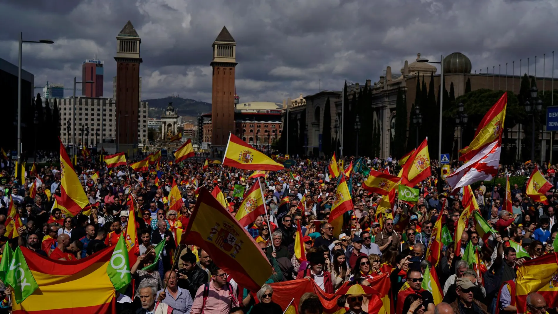 Imagen de un acto electoral de Vox en Barcelona