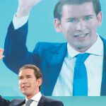 El conservador Sebastian Kurz, ayer, tras ganar en las elecciones anticipadas de Austria