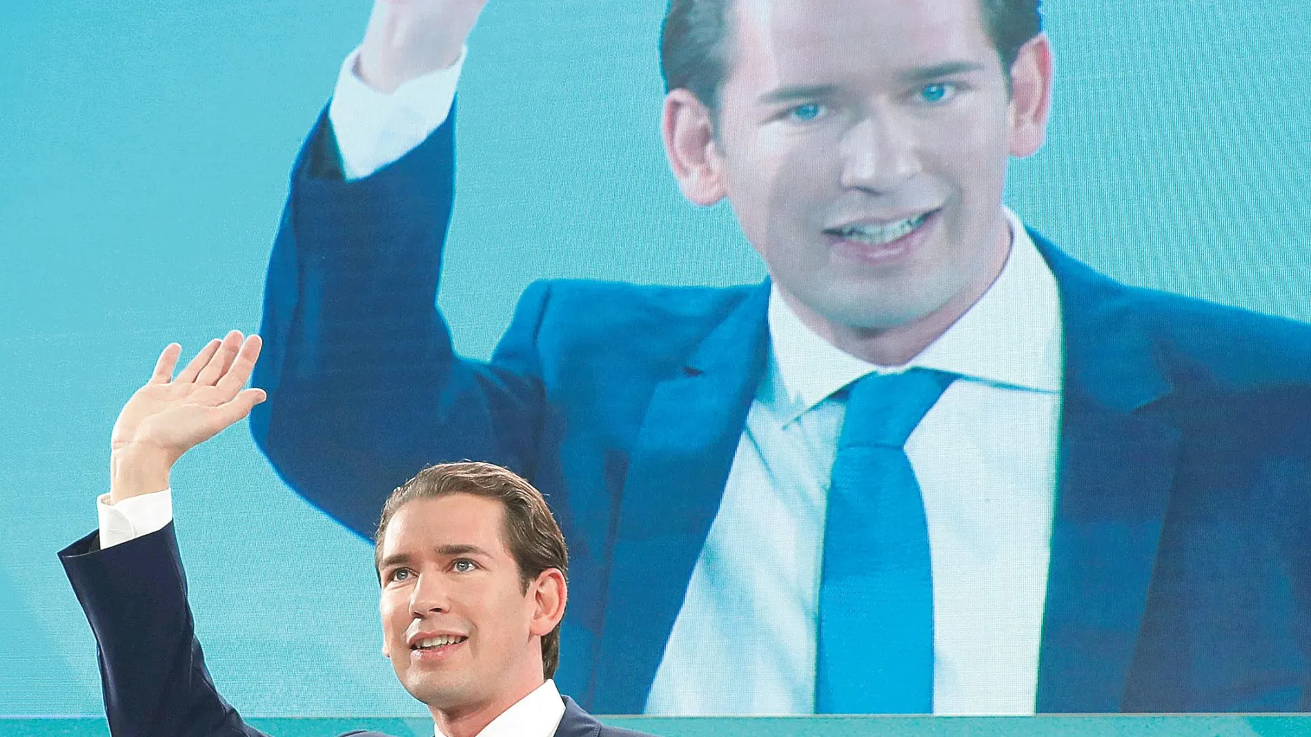 El conservador Sebastian Kurz, ayer, tras ganar en las elecciones anticipadas de Austria