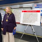 La consejera madrileña de Transportes en funciones, Rosalía Gonzalo, presenta el proyecto