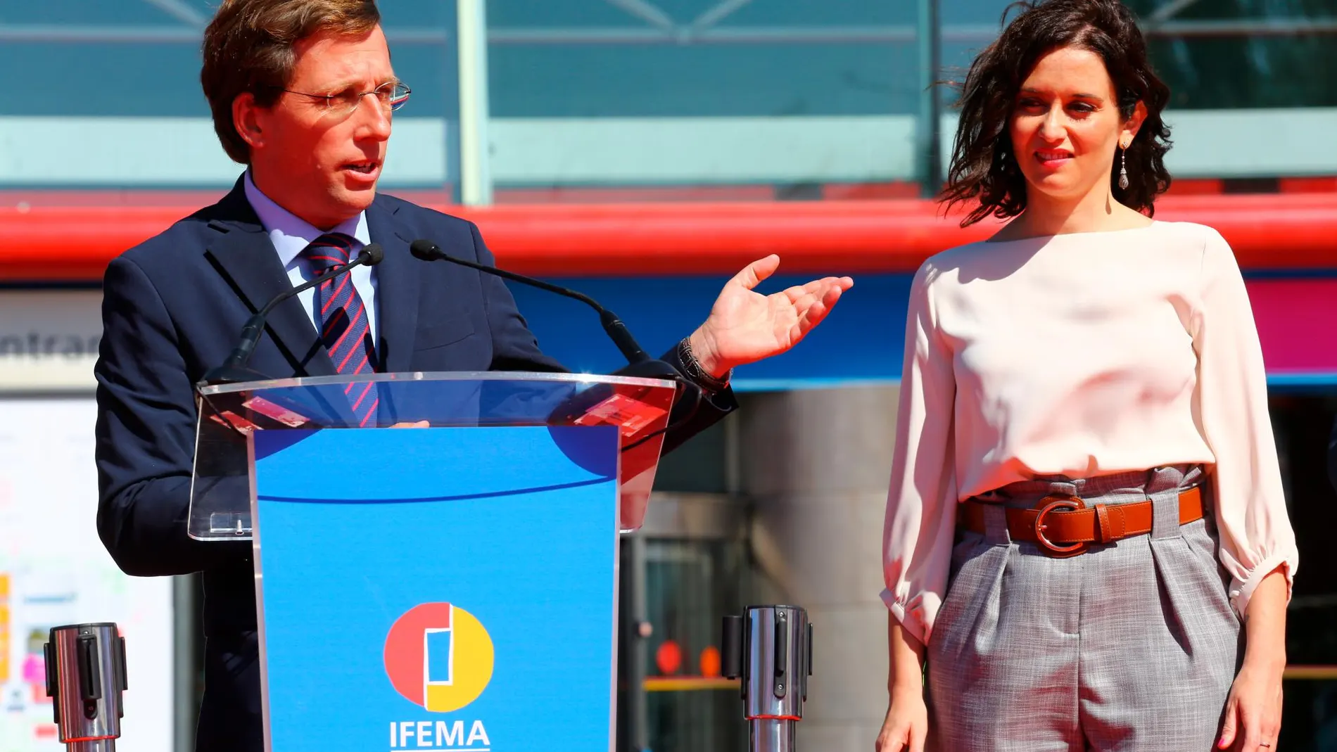 Martínez Almeida y Ayuso en la presentación de la ampliación de Ifema/Foto: C. Pastrano