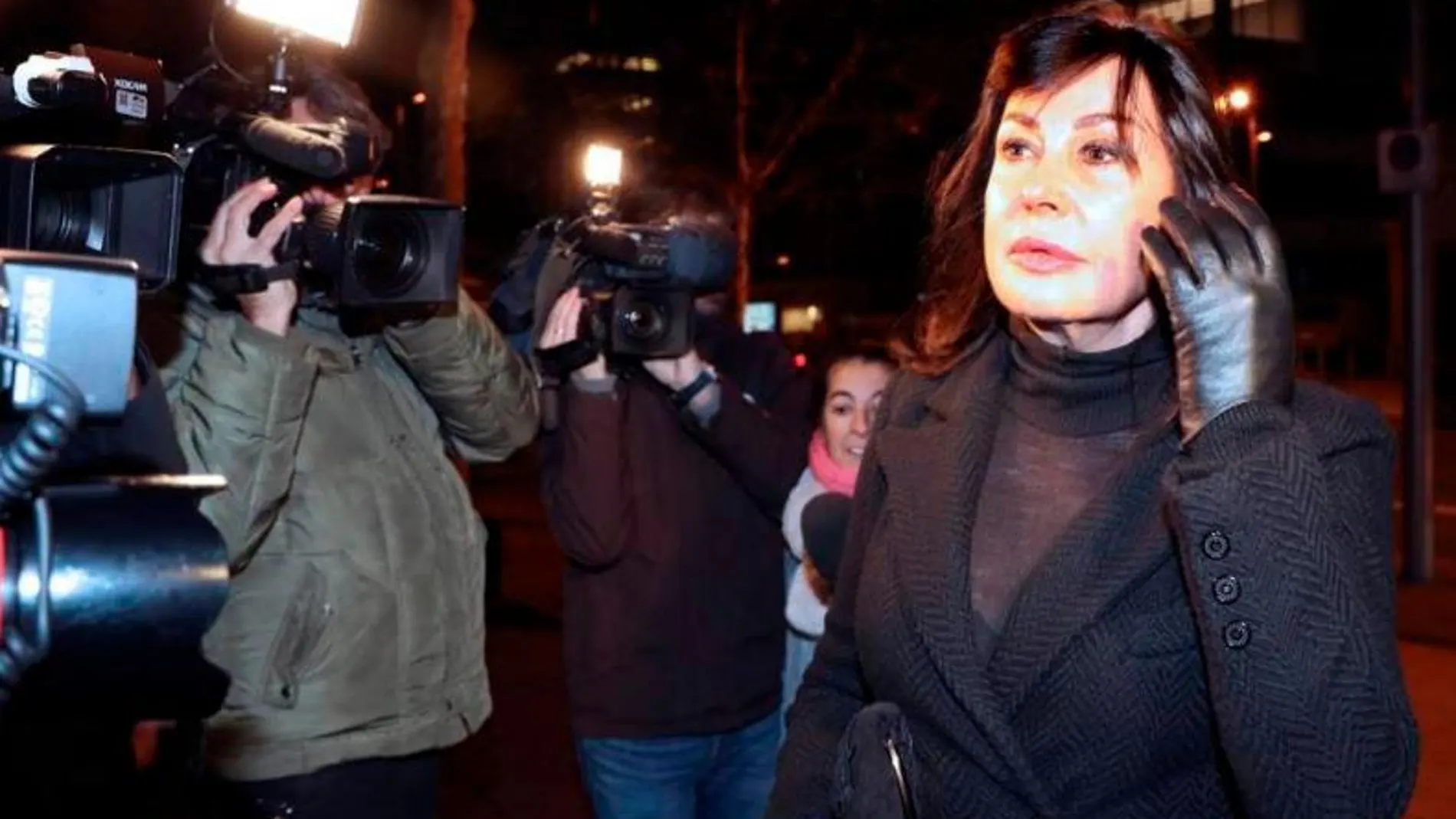 Carmen Martínez-Bordiú a su llegada al funeral de su madre