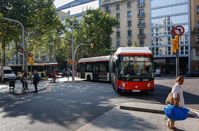 Imagen de un bus de la red de Barcelona
