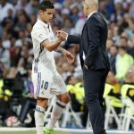 James saluda a Zidane en su última temporada en el Real Madrid