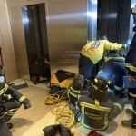 Los Bomberos del Ayuntamiento de Madrid y los servicios de Emergencias Samur rescataron al herido