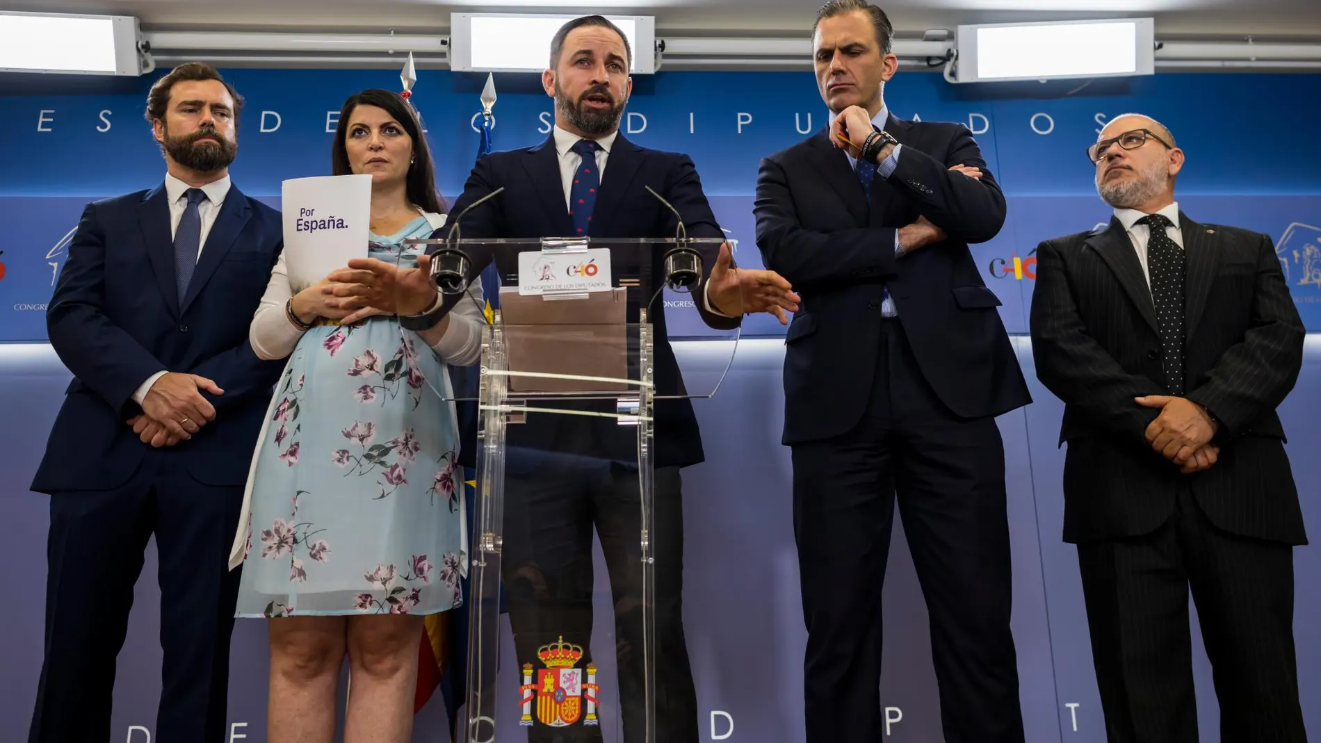 Los líderes de Vox presentan una querella criminal contra José Luis Rodríguez Zapatero. (Foto: Alberto R. Roldán)