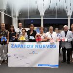 Presentación del proyecto de CaixaBank «Zapatos Nuevos», ayer en Sevilla
