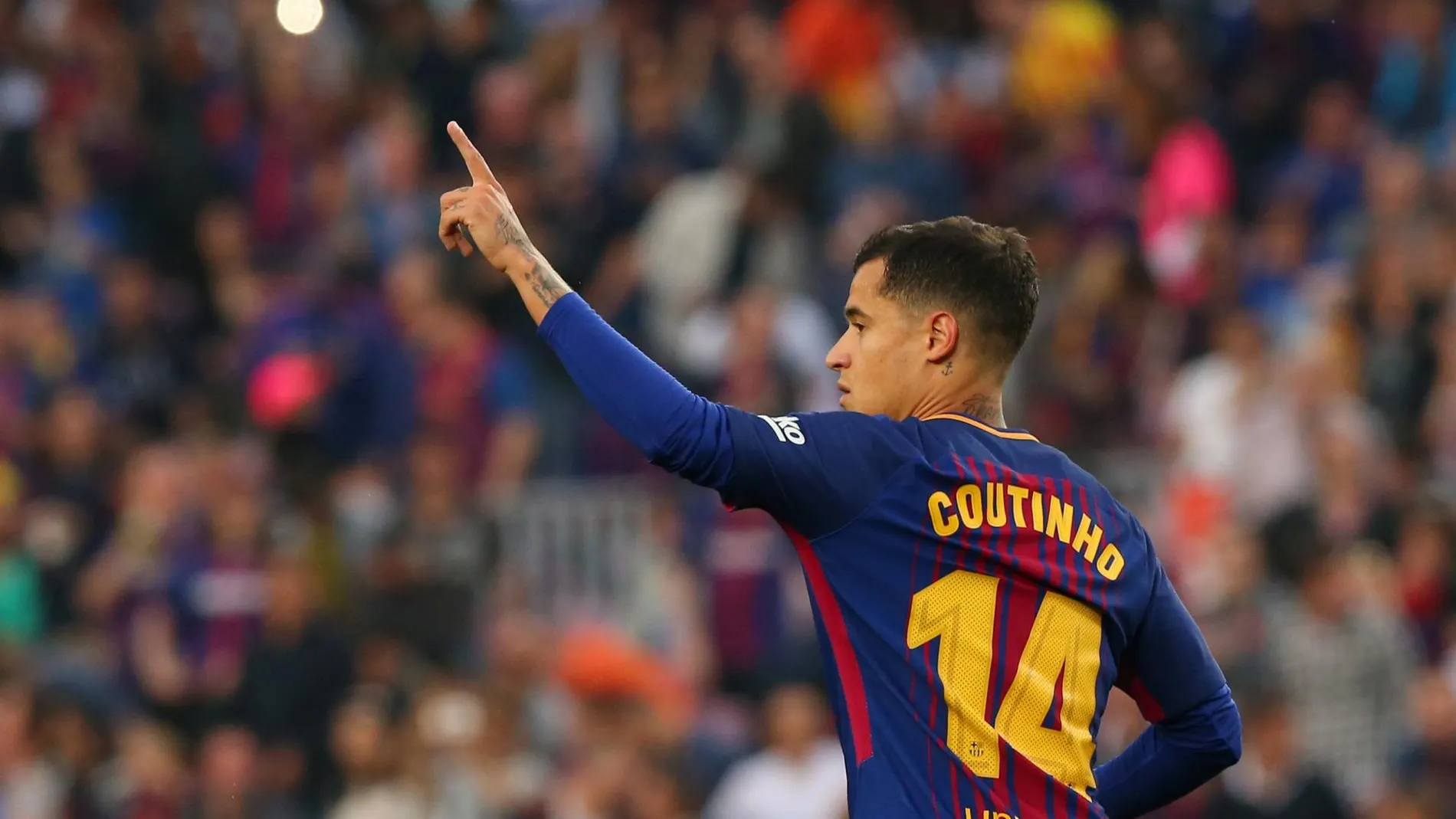 Coutinho, en un partido de la pasada temporada con el Barcelona